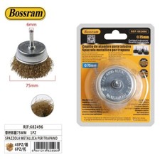 SPAZZOLA METALLICA A TAZZA CON PERNO PER TRAPANO