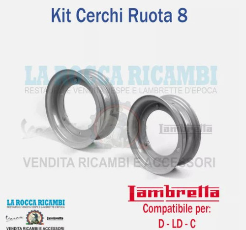 Kit cerchi lambretta ld - cerchi, d
