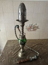 Narghilè Vintage Vetro Verde Shisha Hookah da Collezione Orientale 1 Tubo