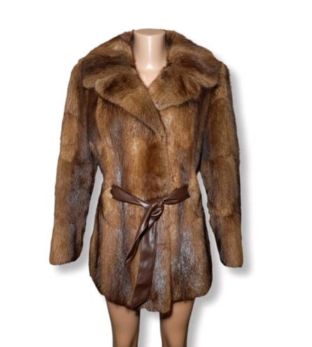 Cappotto pelliccia marrone