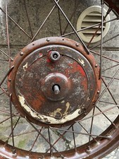 Ruota Dunlop W.M 2-19-40 Raggi Moto Inglese Anni 40 Da Sistemare