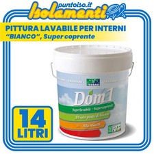 Idropittura Tassani DOM1 "BIANCO" Supercoprente Alta Copertura Lavabilità LT. 14