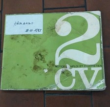 Citroen Libretto Uso E Manutenzione Istruzioni Originale Francese Auto 2CV