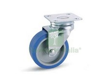 4PZ RUOTE A FORCELLA IN GOMMA