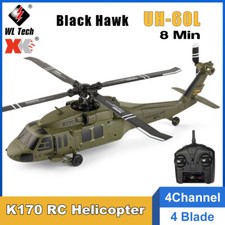 Wltoys K170 elicottero radiocomandato UH-60L Black Hawk 4CH brushless 6 assi giroscopio aereo