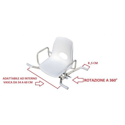 Sedia girevole vasca - girevole, da