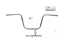 Manubrio moto 25 mm (1'') cromato Ape Hanger classico moto Harley custom 12"