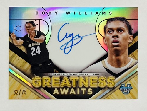 Qty avl cody williams - #/75,