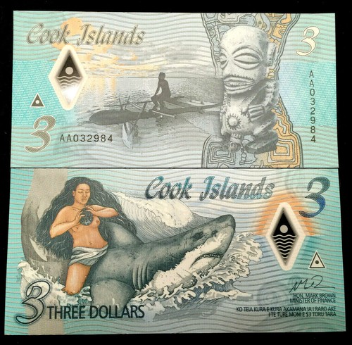 Cook islands dollars - islands, polymer