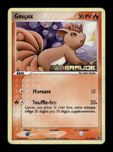 Carte pokémon goupix 72 - goupix, 72/106