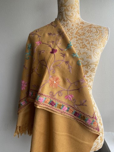 Scialle senape pashmina - senape,