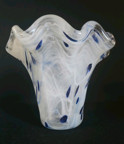 Vaso vetro murano blu - di,