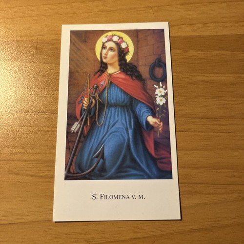Figurina santino con preghiera - santino,