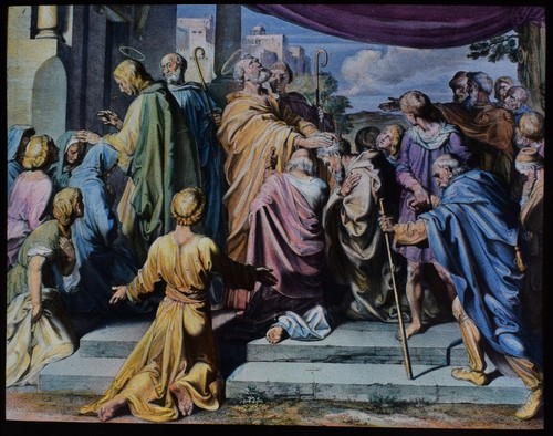 Magic lantern slide - magic,