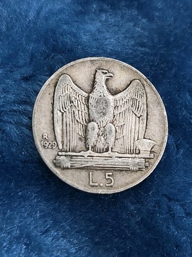 Moneta argento lire - moneta, 5