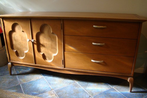 Vintage beechwood credenza - beechwood,