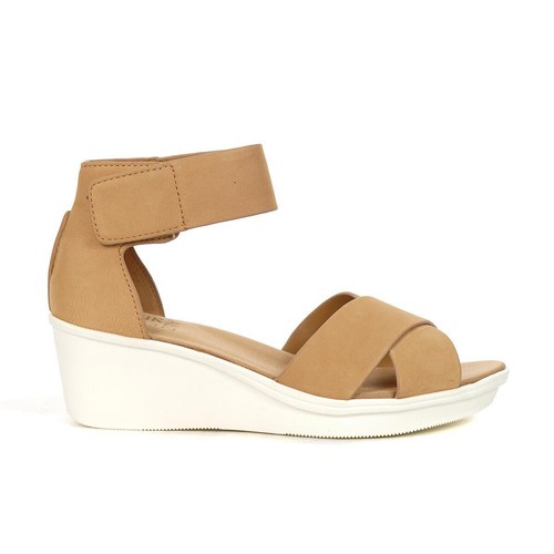 Sandali con zeppa pelle - sandali,