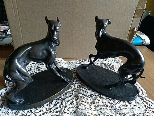Coppia levrieri bronzo - di,