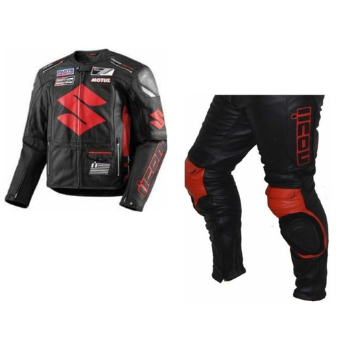 Suzuki tuta moto racing pelle - tuta,