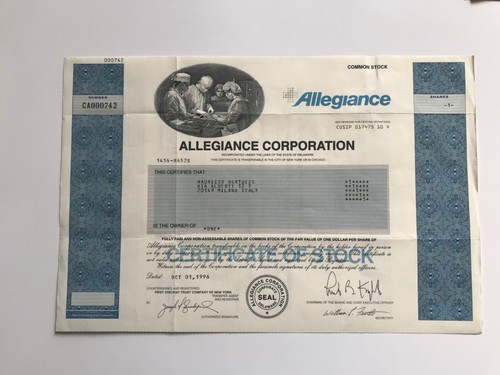 Certificato azionario - certificato,