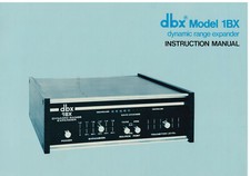 Manuale istruzioni dbx - dbx, 1bx