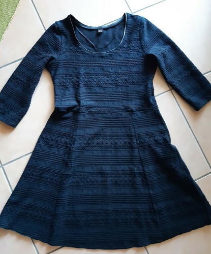 Vestito nero manica - a, 3/4