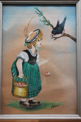 Antikes wandbild hübsche - antikes, wandbild,