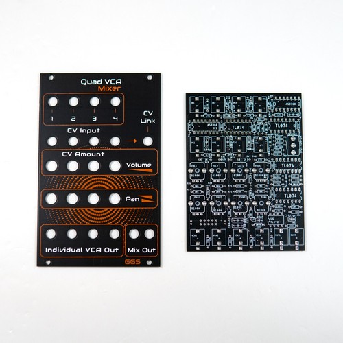 Quad vca mixer - /,