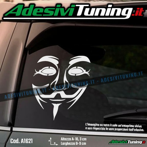 Adesivo maschera anonymous - adesivo,