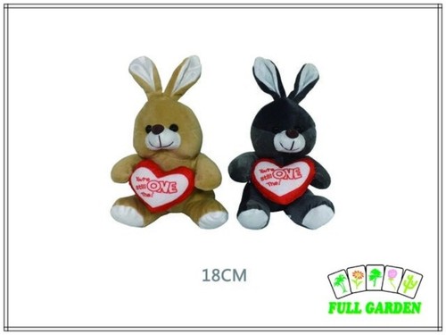 Peluche coniglio con cuore - peluche, san