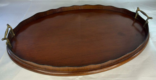 Vintage mahogany wood serving - mahogany,