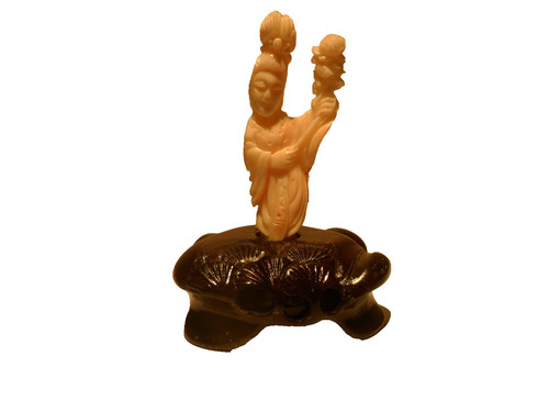 Antica scultura corallo - , bianco