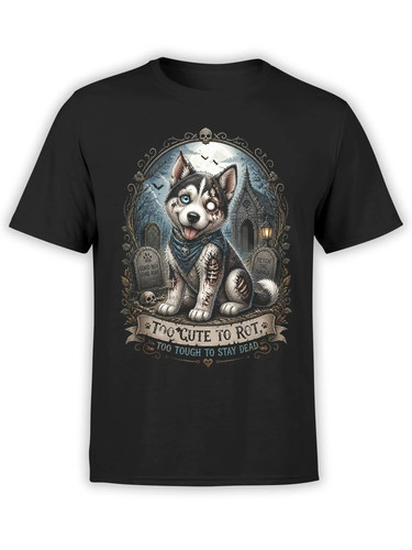 Shirt cane zombie husky - t-shirt,