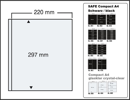 Fogli trasparenti safe - 450, per