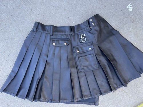 Kilt uomo pelle nero taglia - , 38