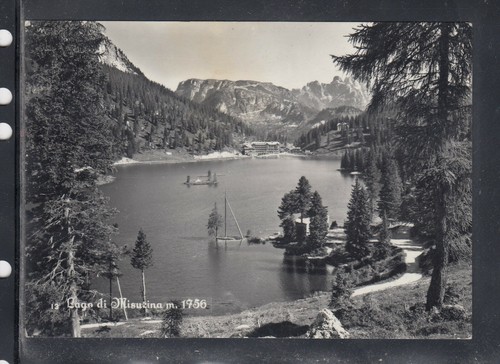 Cartolina lago misurina - lago, di