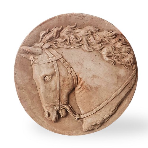 Piatto terracotta cavallo - terracotta,