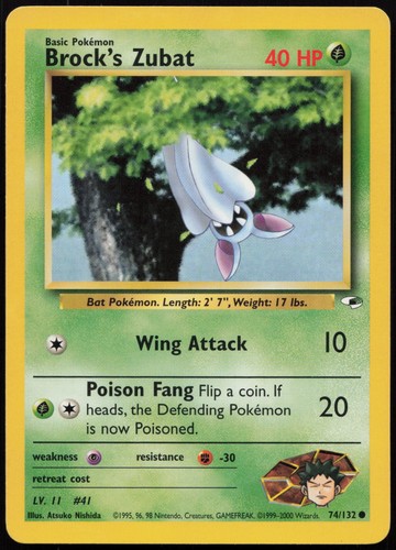 Pokemon brock zubat 132 - zubat, 74/132