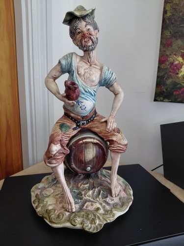 Statuina capodimonte ubriaco - statuina,