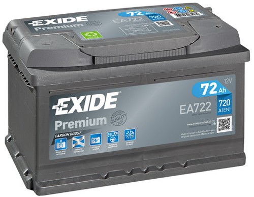 Batteria auto exide ea722 72ah - batteria,