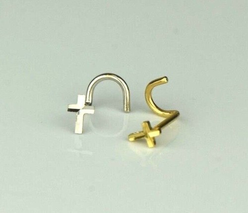Piercing naso croce - , giallo