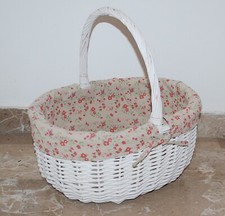 CESTO CESTINO IN VIMINI BIANCO