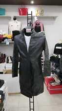 TRENCH Pelle Donna Woman Nero VINTAGE tg 48  MON1444LZ