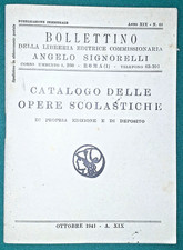 Catalogo scolastico ottobre 1941  Angelo Signorelli libreria editrce Roma