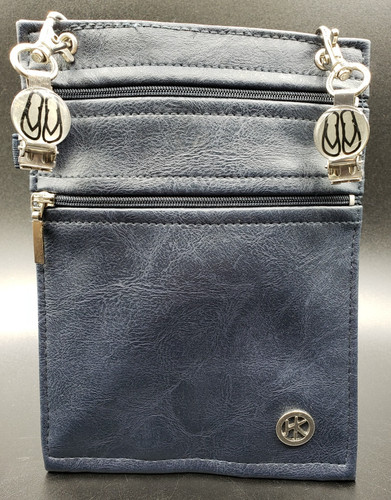 Clip per fianchi blu ecopelle
