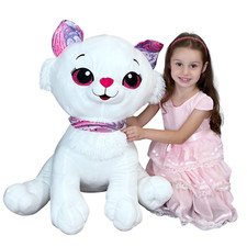 Peluche Gatto Bianco Gigante 70cm Pupazzo Bambola Bambina da 0+