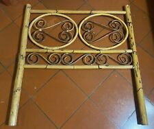 Testata letto vintage in rattan (giunco, vimini, bamboo)
