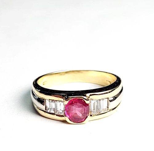 Anello fascia con diamanti