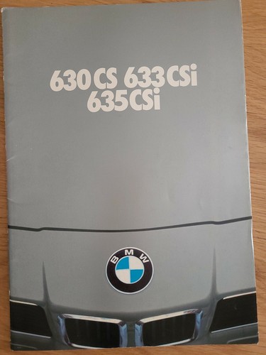 Brochure bmw 630 633 - brochure, cs