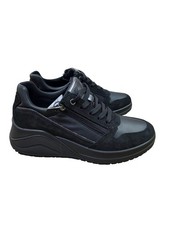 Sneakers IGI&CO scarpa sportiva donna MADE IN ITALY camoscio e pelle/nappa nero